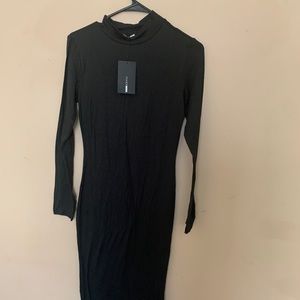 FashionNova mock turtle neck longsleeve maxi dress